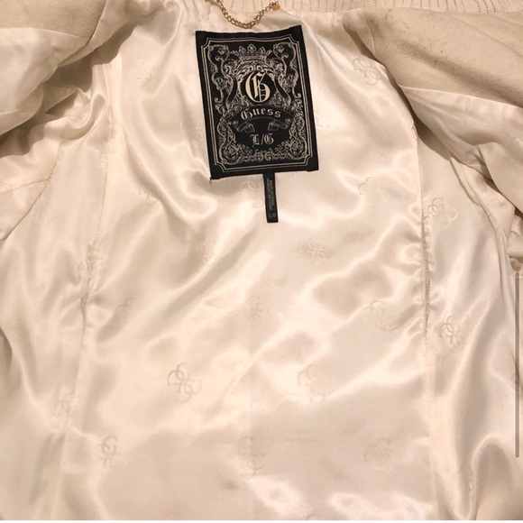 GUESS Ivory Wool-blend Coat - Picture 7 of 8